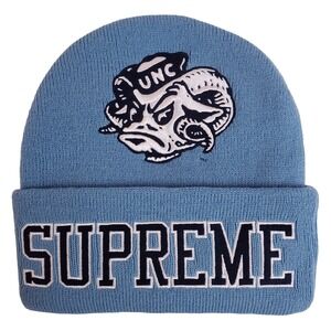 Supreme UNC Tar Heels Mitchell & Ness NCAA Cuff Knit Hat Beanie Cap Blue New